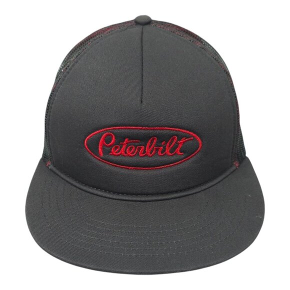 Peterbilt Embroidered Logo Mesh Snapback Cap Trucker Baseball Hat Flat Brim NEW - Picture 9 of 14